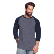 Load image into Gallery viewer, Baseball T-Shirt - heather blue/navy